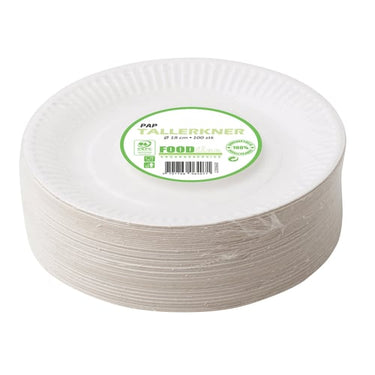 Tallerken frokost pap 18cm 100stk/pak - 1