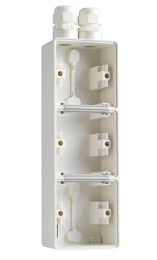 Underlag 3-modul 2x M20 IP55 hvid - 1