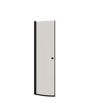 Dansani halvrund brusedør H:200x62-64cm sort/klart glas - 1