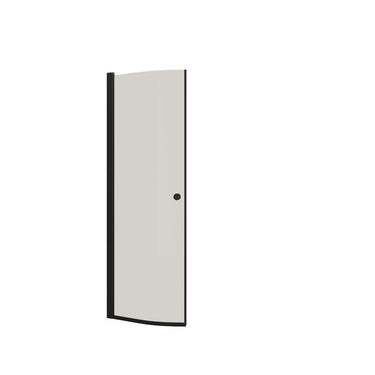 Dansani E91-03 halvrund dør 200 x 72-74 cm sort/klart glas - 1