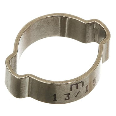 Rustfri øreklemme m/2 ører  13- 15mm - 1