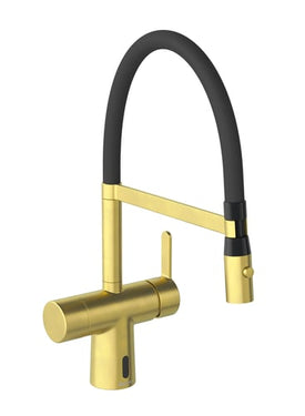 Damixa Silhouet Touchless Pro køkkenarmatur 223mm m/flex tud børstet messing - 1