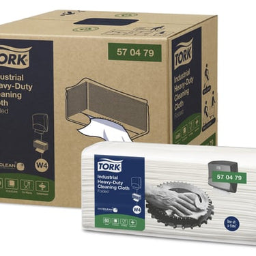 Tork W4 Aftørringsklud Ekstra Kraftig hvid 4 pk a 60 stk - 1