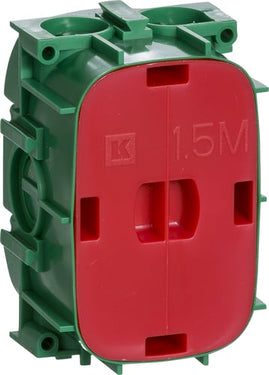FUGA dåse for indmuring grøn 1,5 modul 49 mm dybde - 1