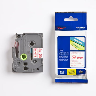 Tape Brother ECO 9 mm rød/hvid TZE 222 - 1