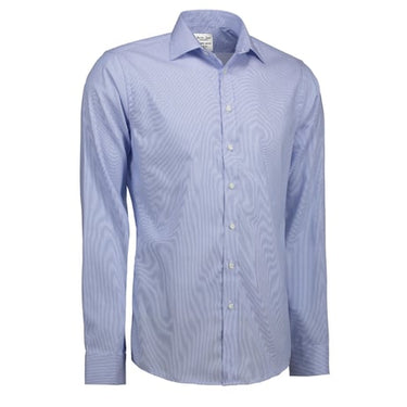 Seven Seas fine twill california slim SS37 lys blå str M - 1