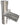Metalbestos Omega T-stykke 85° med aftagelig studs Ø130 mm - 1