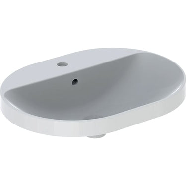 Geberit Variform håndvask 600x450x178mm nedf hvid porcelæn - 1