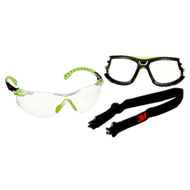 3M Solus 1000 beskyttelsesbrille Scotchgard grøn/sort klar linse - 1