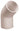 Purus vinkel 45° 32 mm hvid PP/TPE - 1