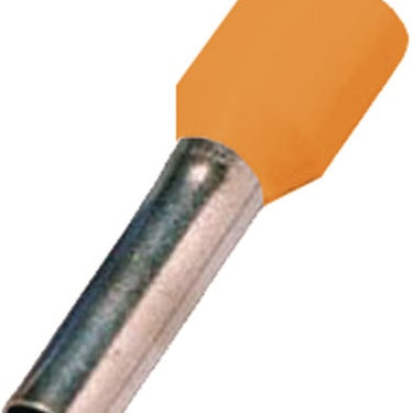 Isoleret dobbelt terminalrør orange 2x0,5mm² L=8mm - 1