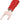 Gaffelkabelsko isoleret rød 0,5-1mm² M4 DIN46237 - 1