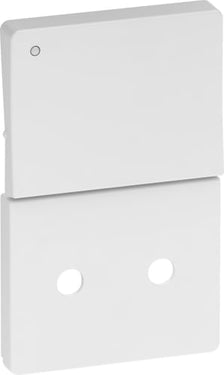 LK FUGA tangent med LED lampe for stikkontakt uden jord med afbryder 1,5 modul hvid - 1