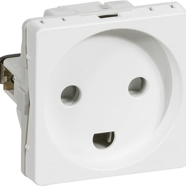 LK FUGA stikkontakt 2-polet + DK jord 1 modul hvid - 1