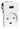 FUGA USB C combi stikkontakt med afdækning hvid - 1