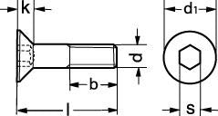 M5X12 sort undersænket insex skrue 10.9 - 1