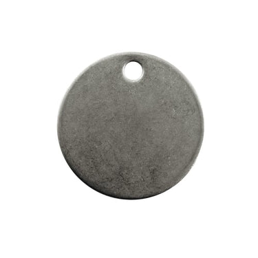 Mærkeskilt Ø32 mm rustfrit stål med Ø4 mm hul (50 stk) - 1