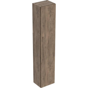 Geberit Icon højskab 360 x 291 x 1800 mm 1 låge nøddetræ højkomprimeret trelags-spånplade melamin træstruktur - 1