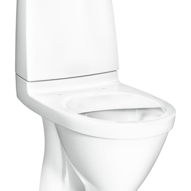 Gustavsberg Nautic 1510HF C+ toilet 2/4 L med P-lås uden sæde og åben skyllerand - 1