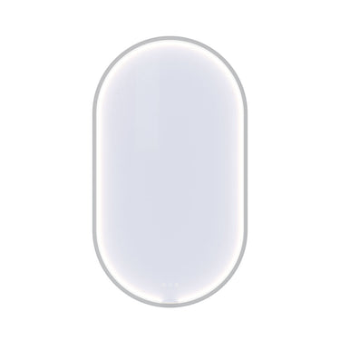 Dansani Moon rammespejl 105 x 60 cm med LED lys hvid mat - 1